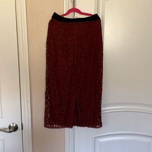 Burgundy skirt